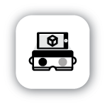 Icon for augmented reality, a simulated learning service offered by The Learning Network Extended reality